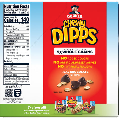 Quaker® GRANOLA BAR CHOCOLATE CHIP DIPPS