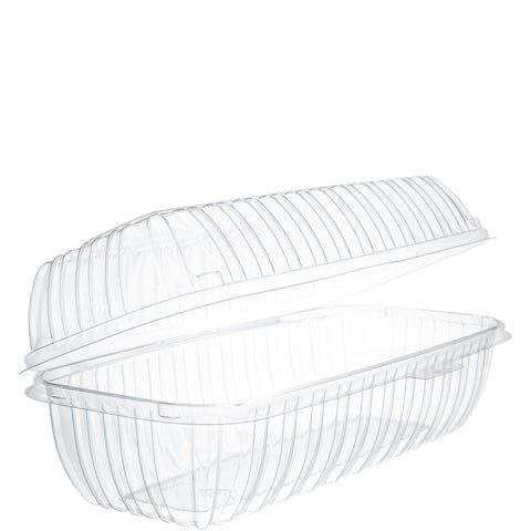 Container Ops Clear Hinged Lid Showtime Hoagie 9-7/8x5-1/8x3.5