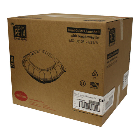 Sabert CONTAINER MICRO HINGED LARGE 1 COMPARTMENT 10X10X3.5 77.7 OZ