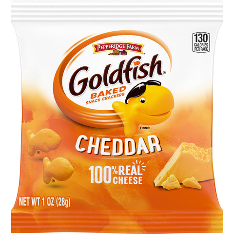 Pepperidge Farms Chddar Goldfish - 1 oz. single serve bag, 60 per case