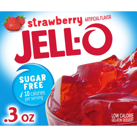 Gelatin Mix Strawberry Sugar Free