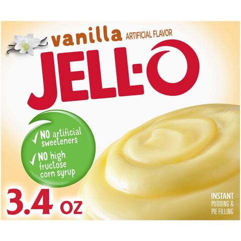 Jell-O Instant Vanilla Pudding 24 Case 3.4 Ounce