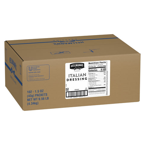 Hellmann's Classics Italian Salad Dressing Portion Control Pack, 1.5 Fluid Ounce -- 102 Per Case
