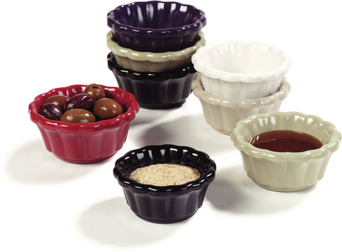 Carlisle RAMEKIN SCALLOPED MELAMINE WHITE 3 OZ