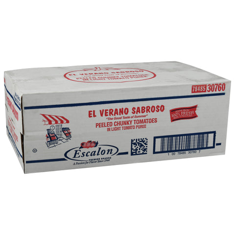 El Verano Sabroso Peeled Chunky Tomato in Light Tomoto Puree, 102 Ounce -- 6 per case.