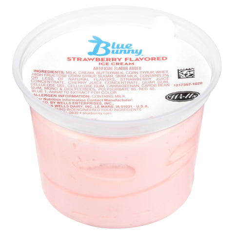 Blue Bunny Strawberry Ice Cream, 4 Fluid Ounce Cup -- 48 per case