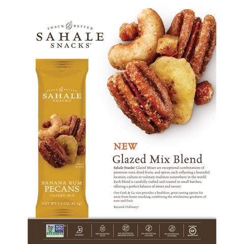 Sahale Snacks SNACK PECANS BANANA RUM