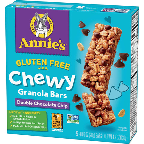 Annie's® GRANOLA BAR CHEWY DOUBLE CHOCOLATE CHIP GLUTEN FREE