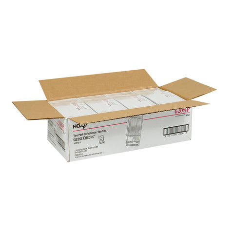 National Checking No Carbon 2 Part 16 Line Tan Guestcheck -- 2000 per case.