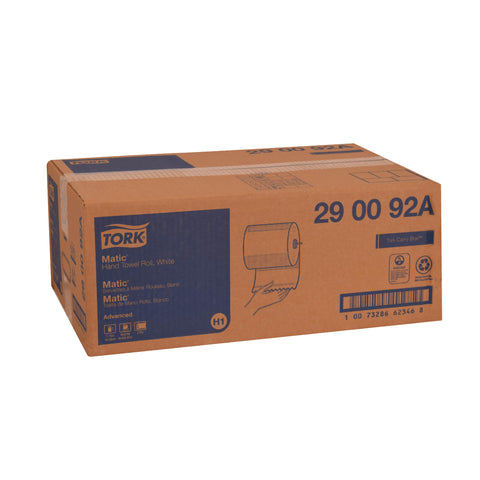 Essity Tork Advanced Matic White 2-Ply Paper Hand Towel Roll, 525 Feet -- 6 per case