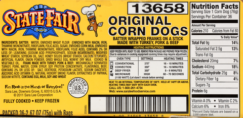 Corn Dog All Meat 2.67 Oz