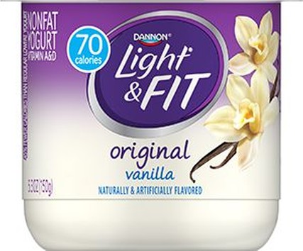 Light and Fit Vanilla Yogurt, 5.3 Ounce -- 12 per case.