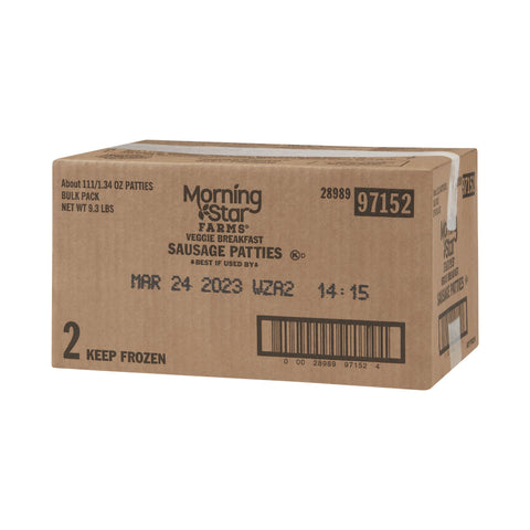 Morningstar Farms Veggie Sausage Pattie, 1.34 Ounce -- 112 per case.
