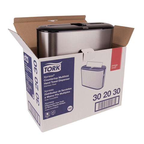 Tork Xpress® DISPENSER TOWEL HAND INTERFOLD-MULTIFOLD COUNTERTOP SS
