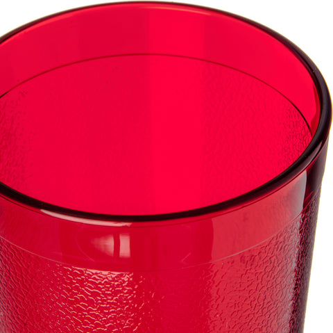 Packer TUMBLER GLASS TEXTURED PLASTIC RED 12 OZ