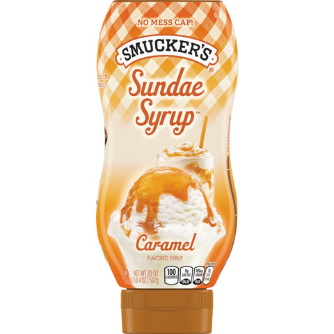 Smuckers Caramel Sundae Syrup, 20 Ounce -- 12 per case.