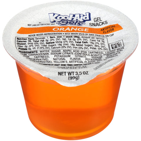 Gelatin Orange Single Serve Cup
