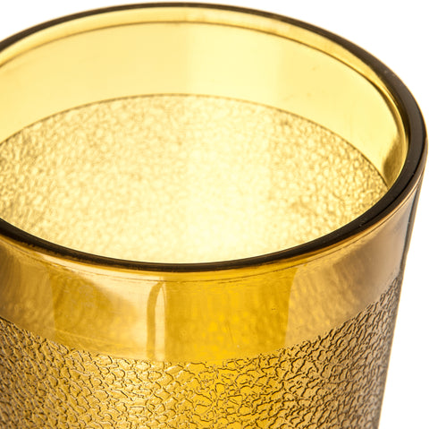 Carlisle TUMBLER STACKABLE™ PEBBLED SAN PLASTIC AMBER 9.5 OZ