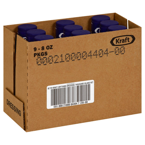 Kraft Thousand Island Dressing, 8 Fluid Ounce -- 9 per case.