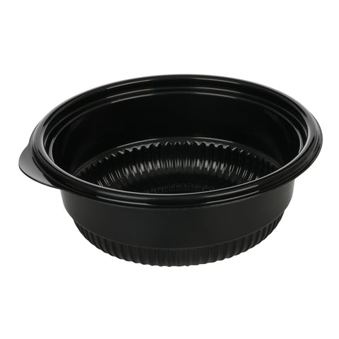 Bowl Plastic Black Microwavable M4808b 8 Oz