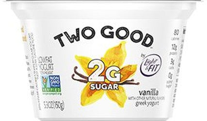 Two Good Vanilla Greek Yogurt, 5.3 Ounce -- 12 per case