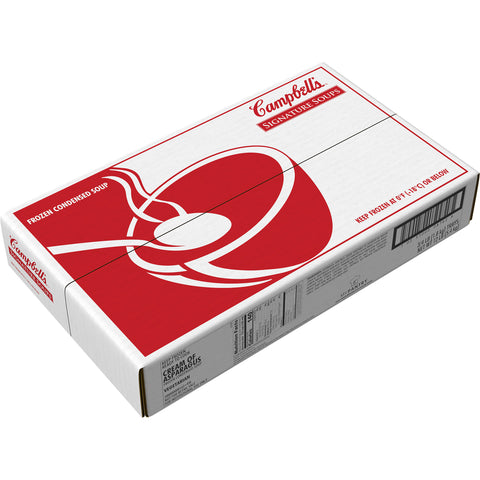 Campbells Frozen Condensed Cream of Asparagus Soup - 4 lb. tray, 3 per case