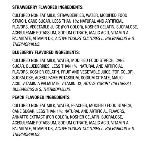 Light & Fit® YOGURT ASSORTED STRAWBERRY BLUEBERRY PEACH