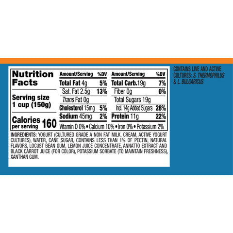 Oikos Orange Cream Traditional Greek Yogurt, 5.3 Ounce -- 12 per case