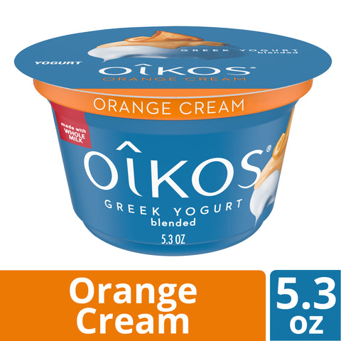 Oikos Orange Cream Traditional Greek Yogurt, 5.3 Ounce -- 12 per case