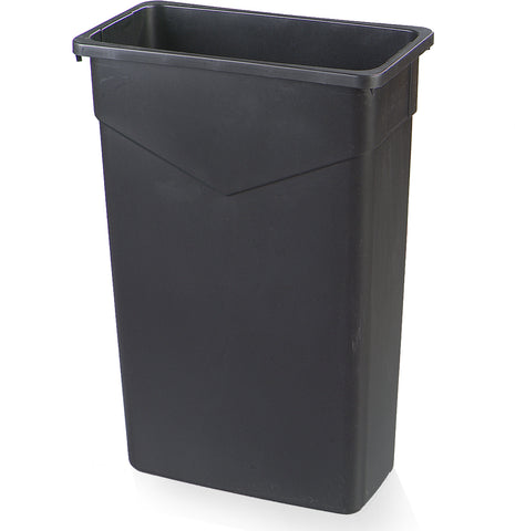Container Waste Trimline™ Rectangle Trash Can Black 23 Gal