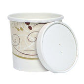 Container Paper Food Combo W/ Lid Flexstyle Double Poly 12 Oz