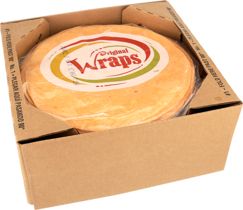 Tortilla Wrap Flour Tomato Pressed 12