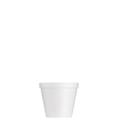Container Foam White Food Squat 8 Oz