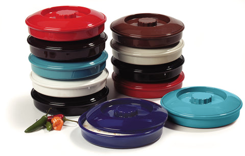 Carlisle SERVER TORTILLA W/ LID BLACK 7-1/4