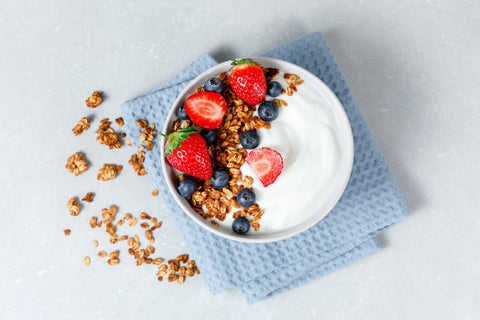 Yogurt Blueberry Low Fat Fruit On The Bottom