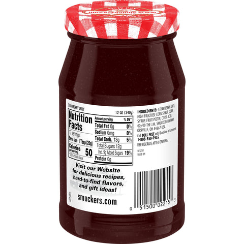 Jelly Strawberry Glass Jar