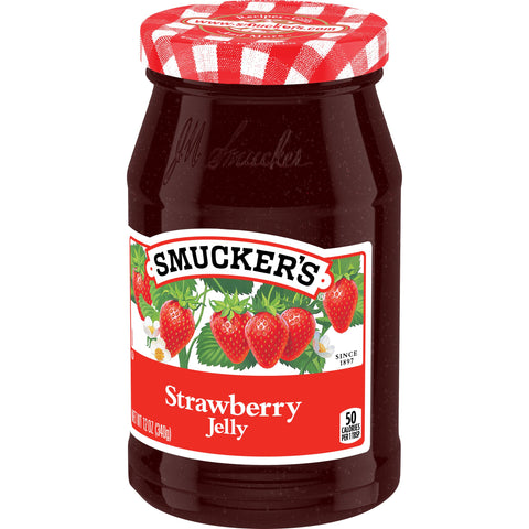 Jelly Strawberry Glass Jar