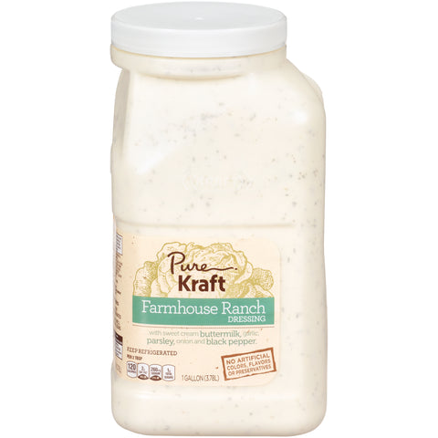 Kraft Pure Pourable Farmhouse Ranch Salad Dressing, 1 Gallon -- 4 per case.