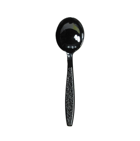 Max Packaging SPOON SOUP PLASTIC XTRA HEAVY WEIGHT BLACK