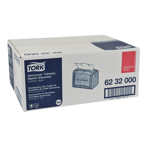 Essity Tork Xpressnap Plastic Black Tabletop Napkin Dispenser -- 4 per case
