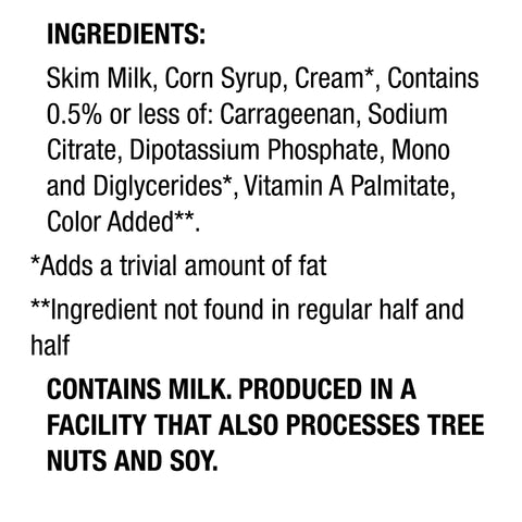 Land O Lakes Fat Free Half and Half Ultra Pasteurized Coffee, 32 Ounce -- 12 per case.
