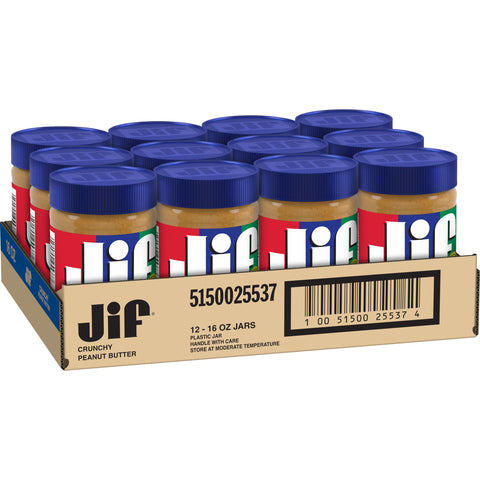 Jif Crunchy Peanut Butter, 16 Ounce -- 12 per case.