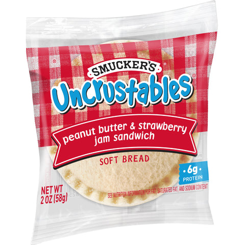 Smuckers Uncrustables Peanut Butter and Strawberry Jam Sandwich, 2 Ounce -- 60 per case.