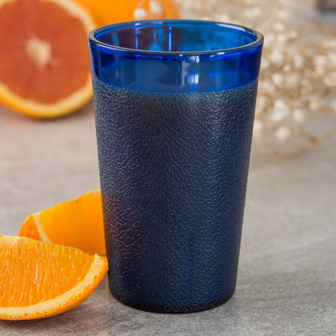 Carlisle TUMBLER STACKABLE™ SAN PLASTIC RORAL BLUE 9.5 OZ