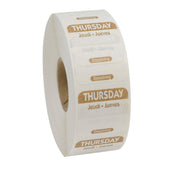 Label Dissolvable Trilingual Brown Thursday 1x1