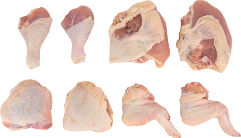 Chicken 9-piece Cut Trimmed Marinated X-dark Esl 19039-0928