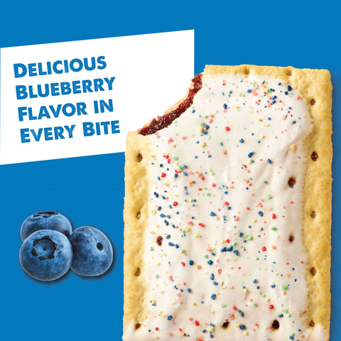 Pop-Tarts Frosted Open and Fold Display Blueberry Pastry, 2 Pastries per Pack -- 72 packs per case