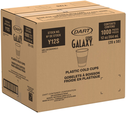 Conex® Galaxy® CUP PLASTIC TRANSLUCENT 12 OZ