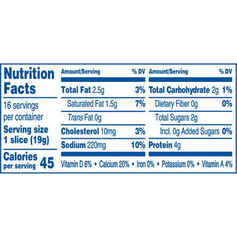 Kraft 2 Percent Milk American Cheese Slice, 10.7 Ounce -- 12 per case
