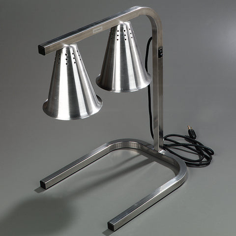 Heat Lamp Aluminum Two Bulb Free Standing Adjustable